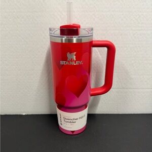 Stanley Red and Pink Heart Quencher Tumbler